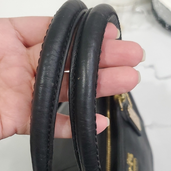 Coach Black Leather Madison Pinnacle Carrie Satchel - Picture 9 of 17